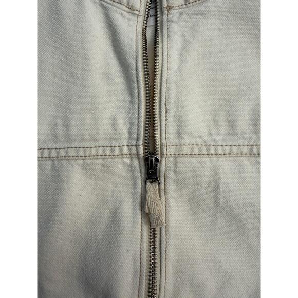 LNDN Jacket Women's Sz M Natural Half Zip Anorak Pullover Organic Cotton - Picture 5 of 9